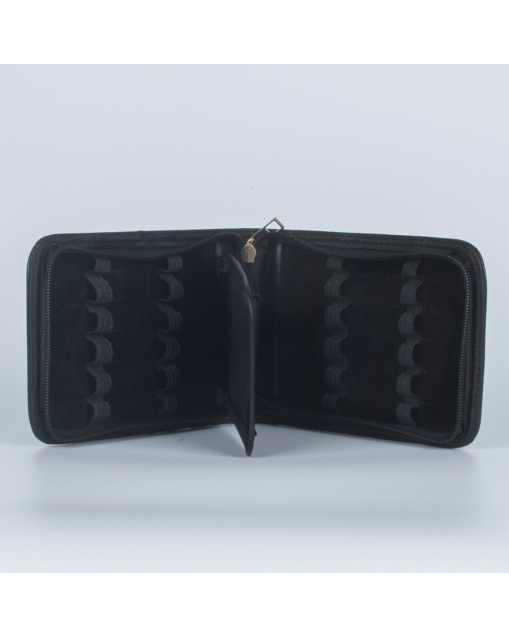 1Pcs Special Style Black Pen Or Roller Ball Fountain Pen Leather Case For Only 12 Pen Storage Bag Office Business People front-5