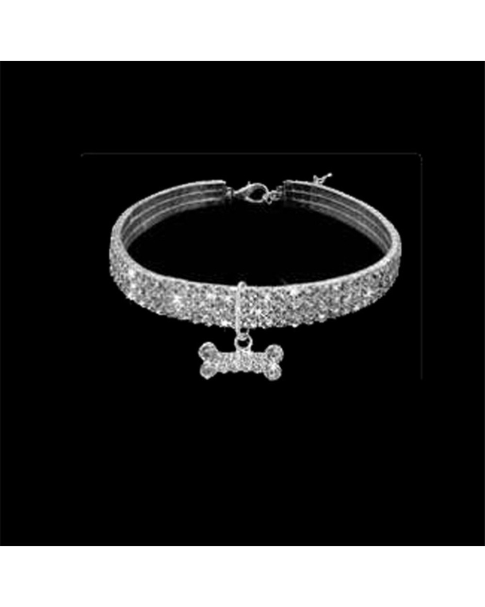 Bling Rhinestone Dog Necklace Collar Diamante Jeweled Pendant For Pet Puppy All Seasons 2020 New Cute front-3