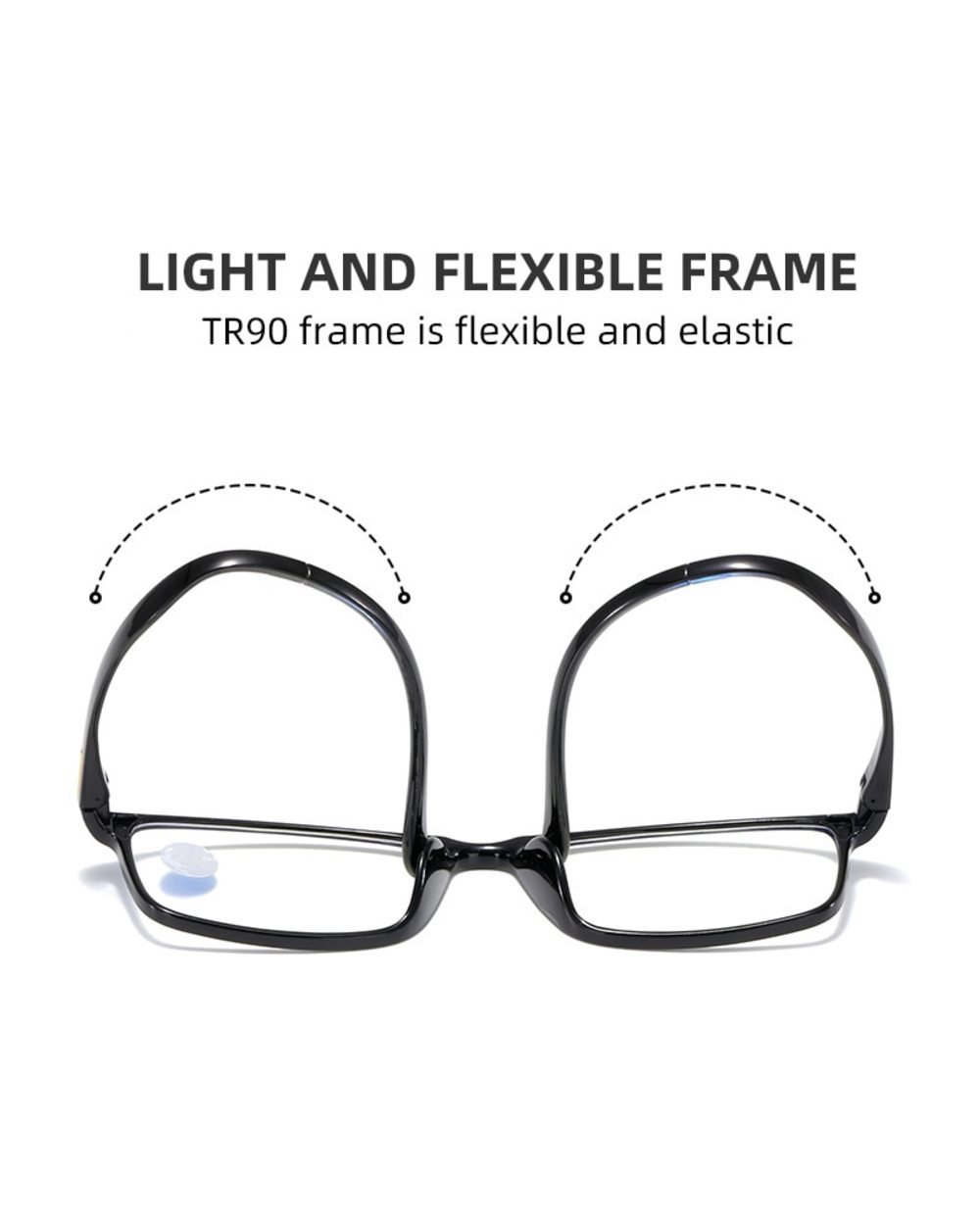 Ultralight Tr90 Frame Anti Blue Light Reading Glasses Diopter +1.0 +1.5 +2.0 +2.5 To +4.0 Women Men Unisex Presbyopia E front-2