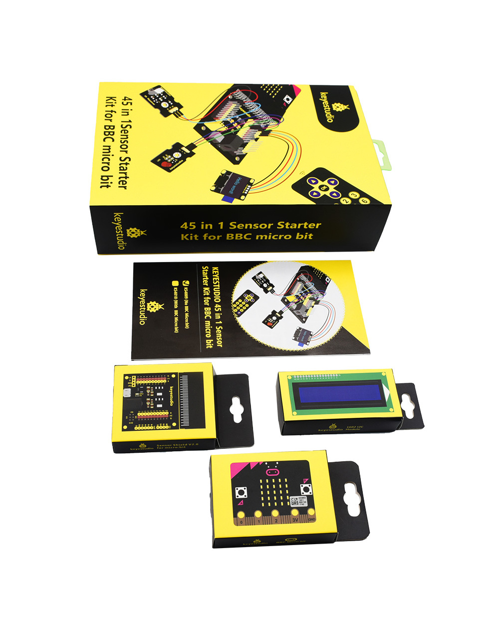 Keyestudio 45 In 1 Sensor Starter Kit Electronic Diy Kit For Bbc Micro:Bit V2+45 Projects W/Gift Box front-2