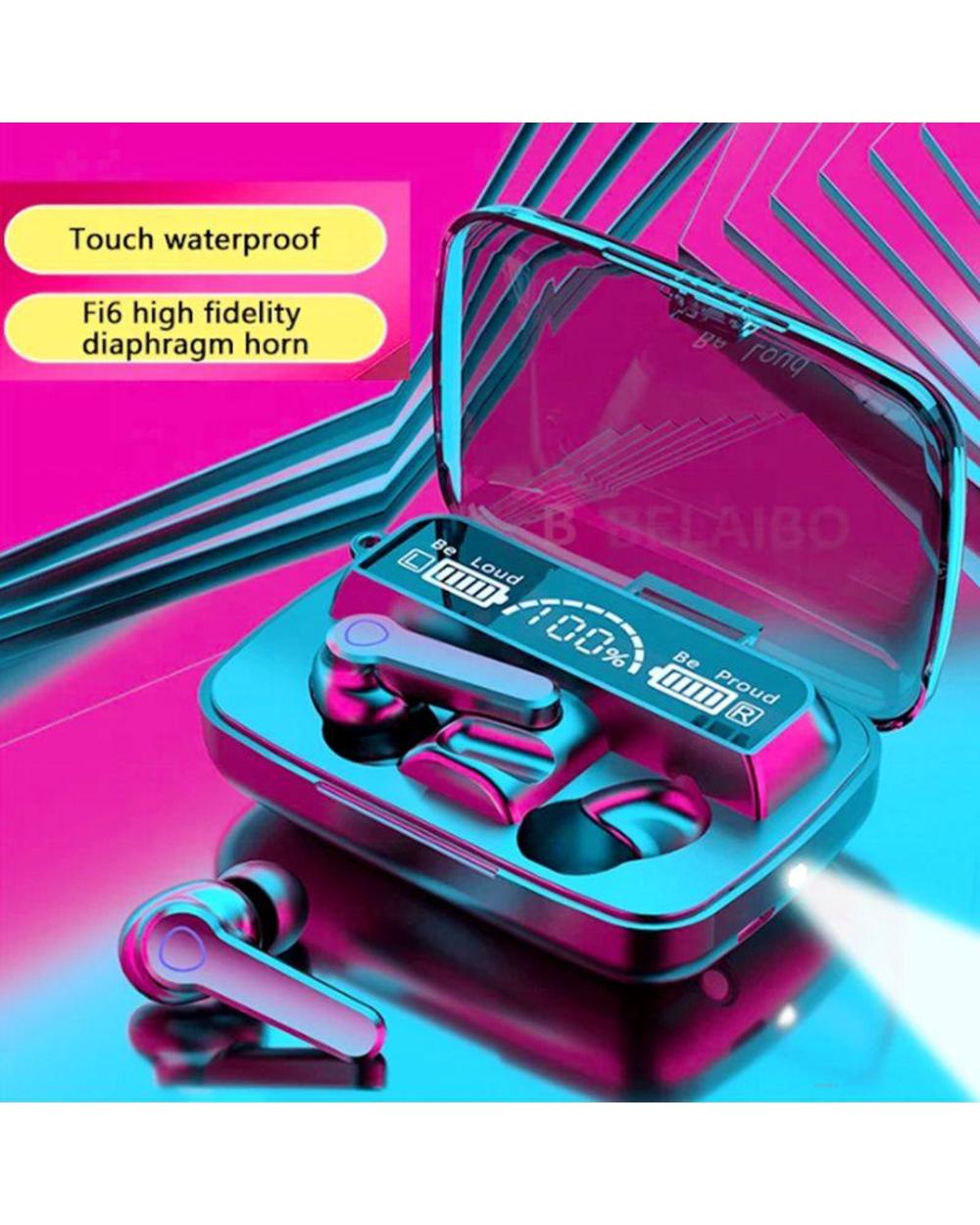 New M19 Tws Wireless Earphones Bluetooth 5.1 Headset In Ear Binaural Hifi Mini Waterproof Sports Music Earbuds With Cha front-1