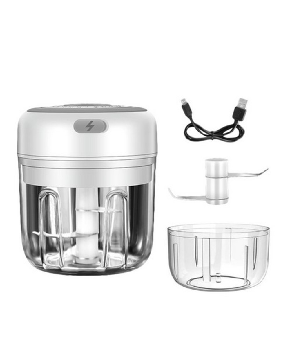 250Ml Mini Usb Wireless Electric Garlic Masher Press Mincer Sturdy Vegetable Chili Meat Grinder Food Chopper Kitchen Ga front-1