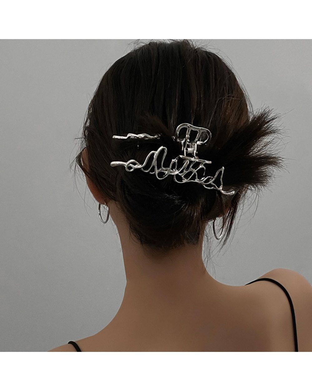 Personality Geometric Design Liquid Shape Claw-Style Hairpin Female Special-Shaped Disc Hair Strong Non-Slip Big Graspi front-1
