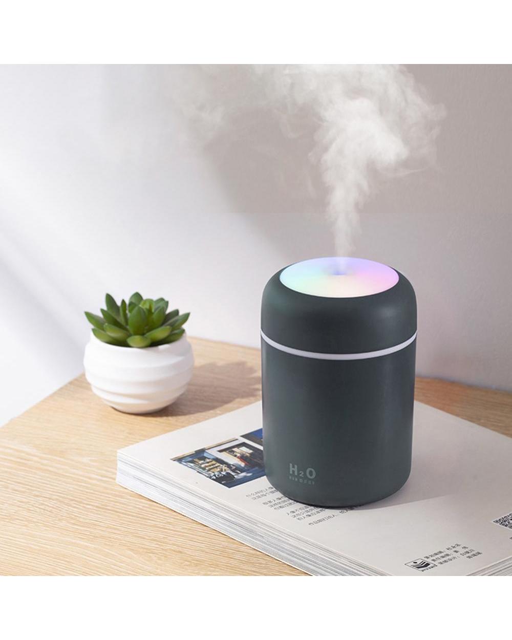300Ml Usb Air Humidifier Mini Ultrasonic Humidifier Aroma Essential Oil Diffuser 7 Colors Night Light Purifier Home Mis front-2