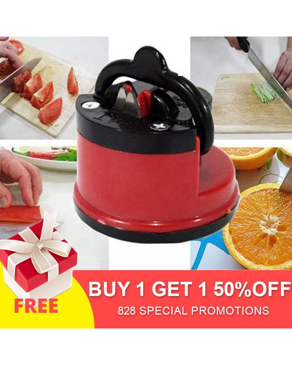 Knife Sharpener Sharpening Tool Easy And Safe To Sharpens Kitchen Chef Knives Damascus Knives Sharpener Suction front-1