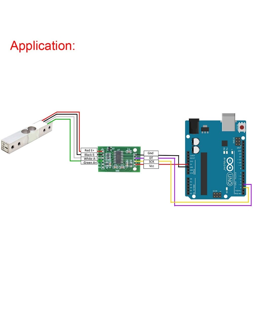 Digital Load Cell Weight Sensor Hx711 Ad Converter Breakout Module 5Kg 10Kg Portable Electronic Kitchen Scale For Ardui front-4