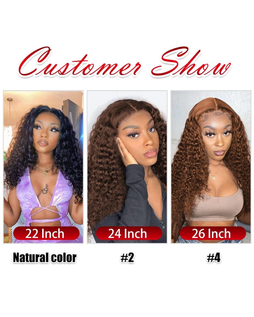 Hd Lace Frontal Wig Deep Wave Frontal Wig Brown Loose Deep Wave Wig Wet And Wavy Lace Front Colored Tpart Curly Human front-3