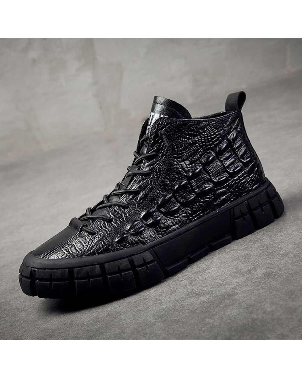 Men's High-Top Simple Leisure Leather Shoes front-5