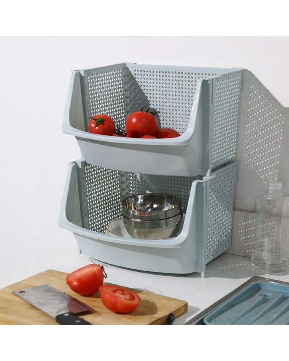 Kitchen Shelf Floor-standing Multi-layer Vegetable Storage Basket front-3