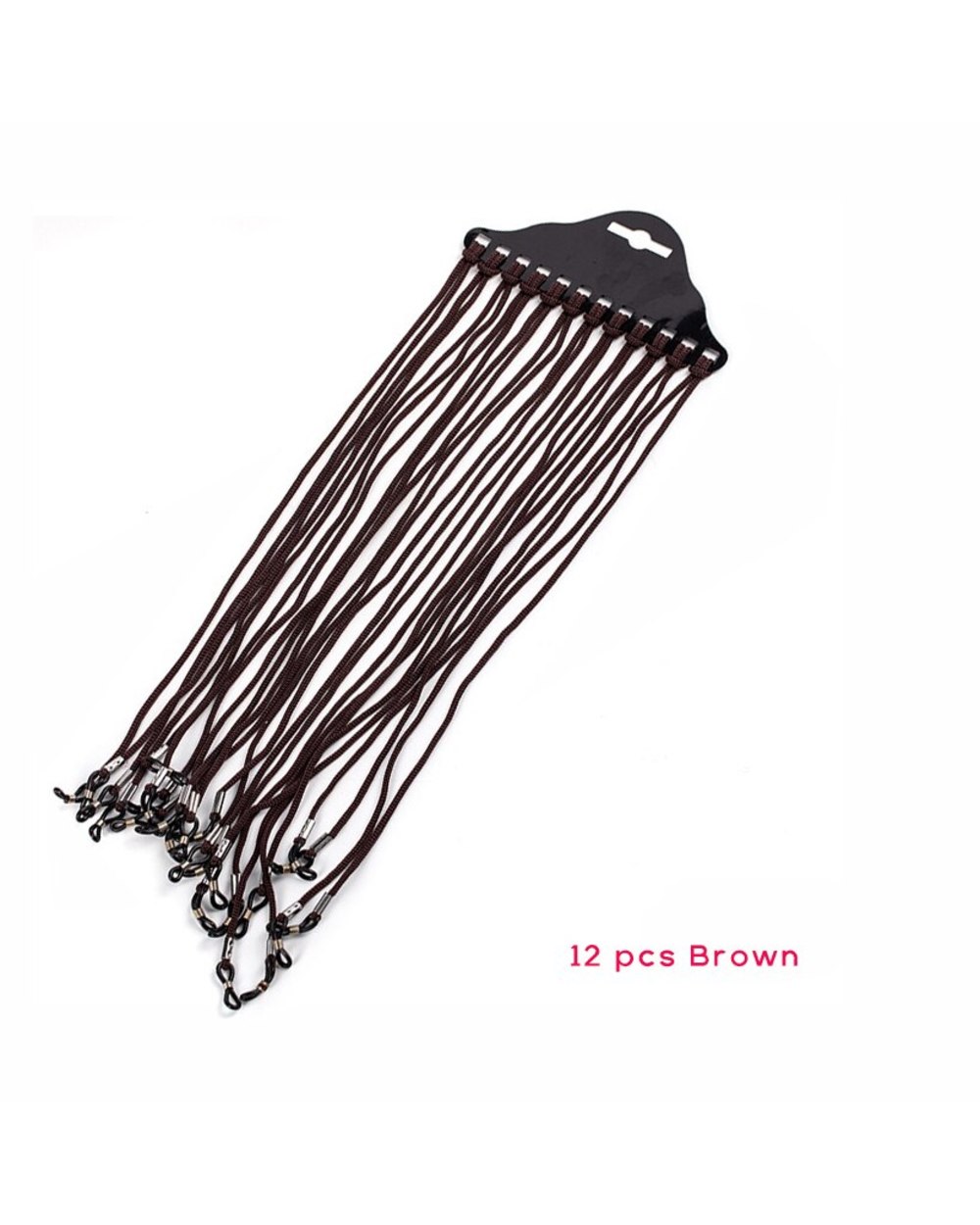 12Pcs/Lot Multicolor Black Brown Nylon Glasses String Cord Holder Sunglasses For Tavel Eyeglasses Lanyard Neck Rope Str front-2