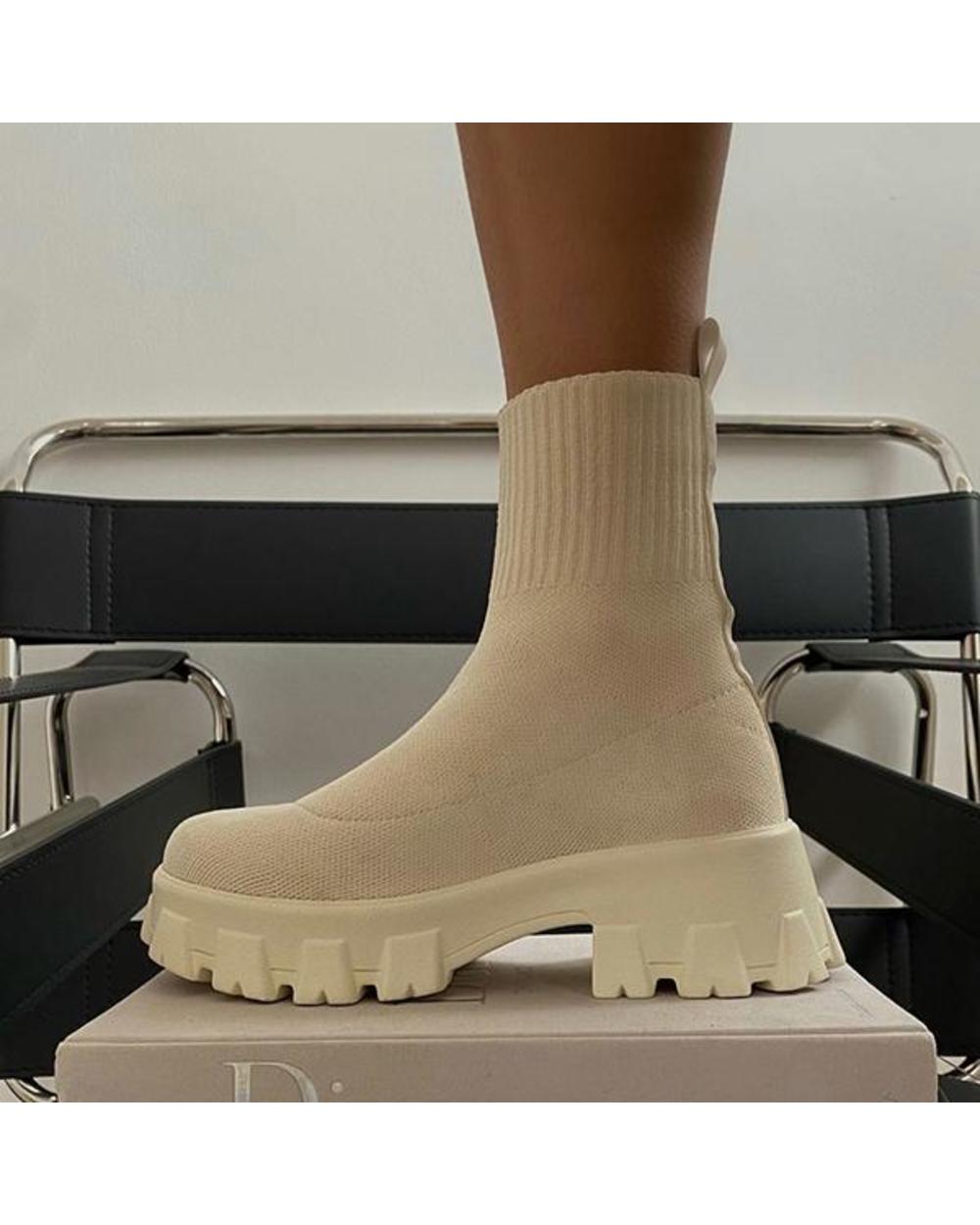 Knitted Short Boots front-0