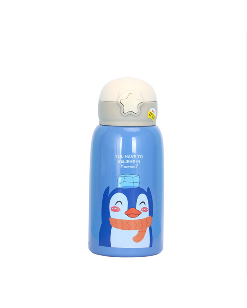 600ml Stainless Steel Kids Thermos Mug With Straw Dinosaur Vacuum Flasks Children Cute Thermal Water Bottle Tumbler front-4