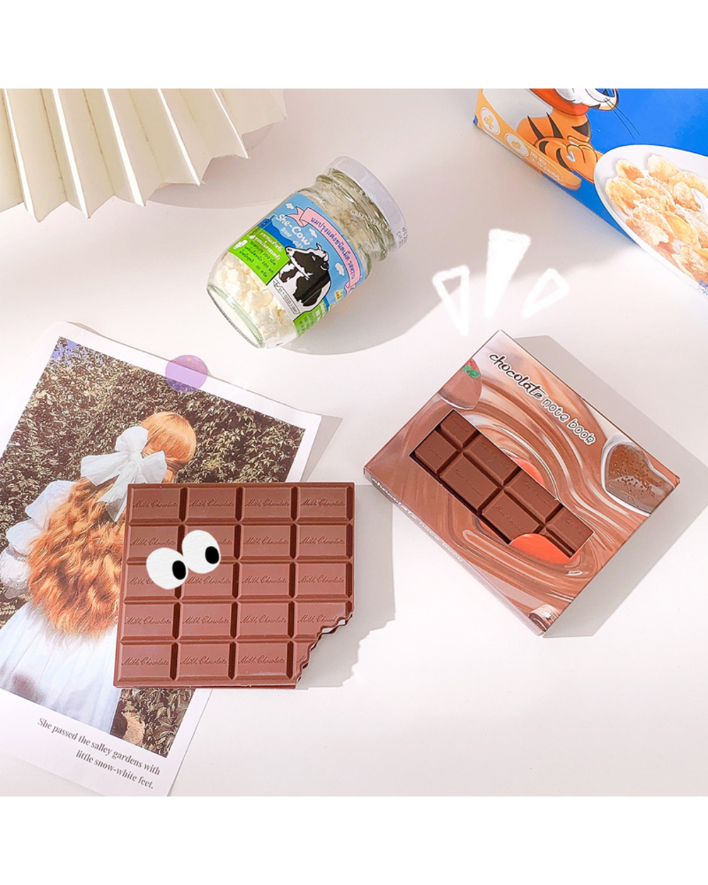 80 Sheets Creative Chocolate Shape Sticky Notes Notebooks Memo Pads Kawaii Mini Blank Notepad Child School Supplies Cut front-5