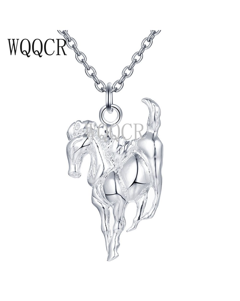 Horse Pendant Necklace Chain Necklace front-2