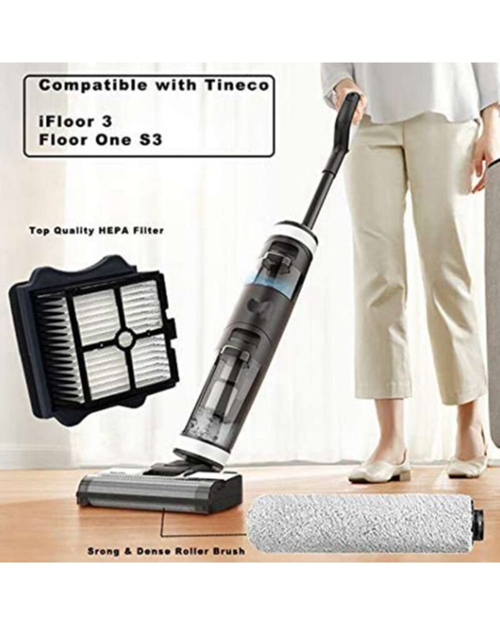 1Set Replacement And Hepa Filter Assy Set For Tineco Ifloor 3/Floor One