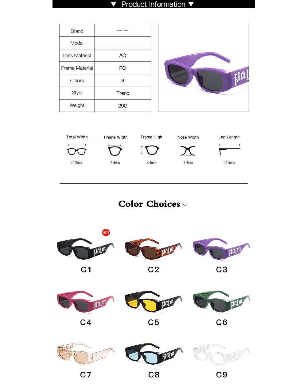 Vintage Small Frame Square Sunglasses Women Men Fashion Luxury Brand Designer Trend Punk Hip Hop Sun Glasses For Female front-5