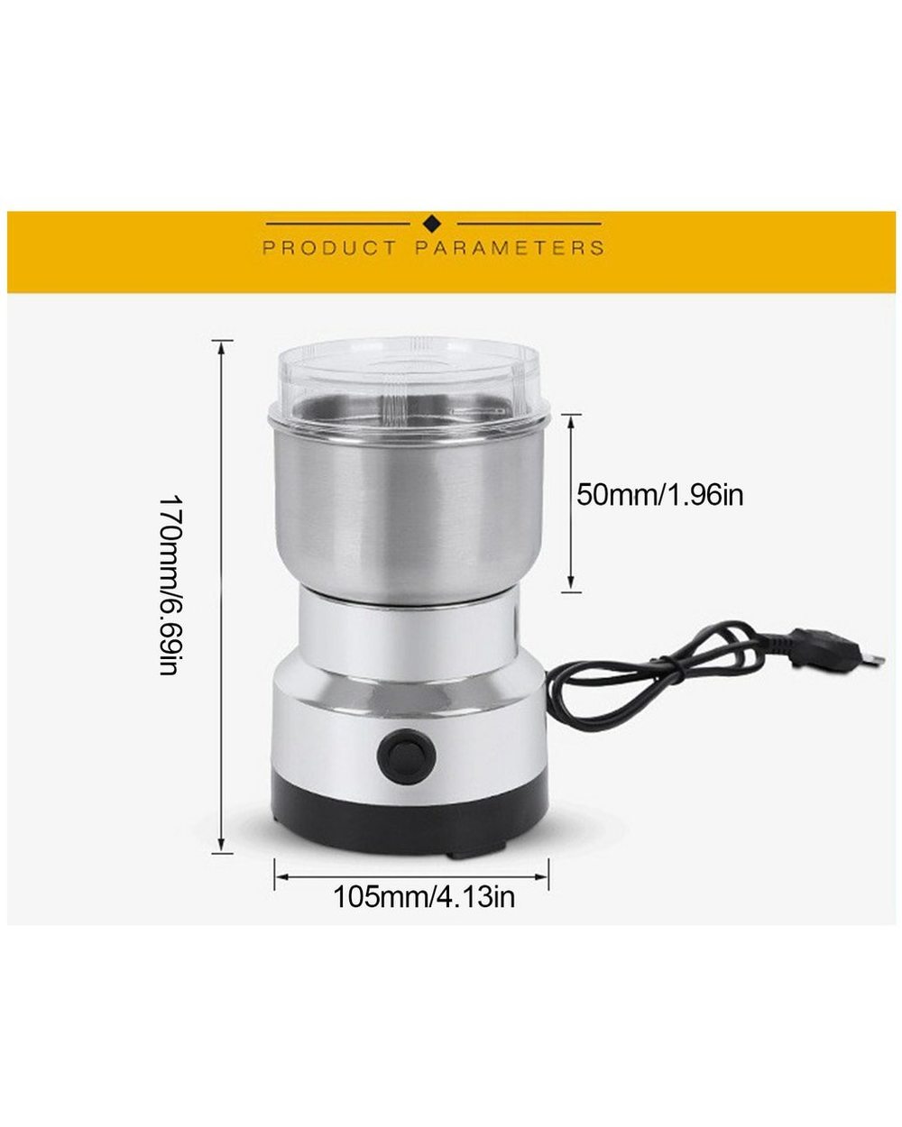 Premium 220V Electric Stainless Steel Household Grinding Milling Machine Coffee Bean Grinder Home Tool For Seed Nut front-5